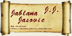Jablana Jašović vizit kartica